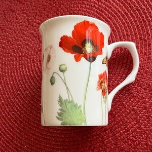 Stechcol Floral Red Poppy Gracie Bone China Mug